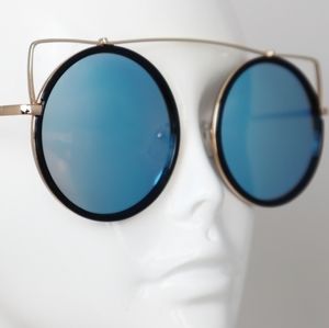 Urban Well Bred Blue Mirrored Pop Art Sunglasses